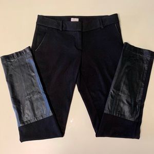 Laundry Black Faux Leather Trim Pants, Size 4